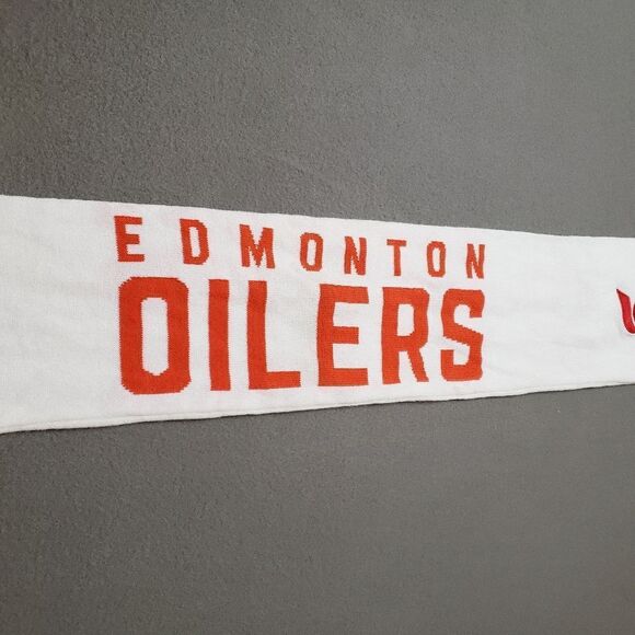Oilers White, Blue and Orange Scarf - Hockey Edmonton - Picture 3 of 7